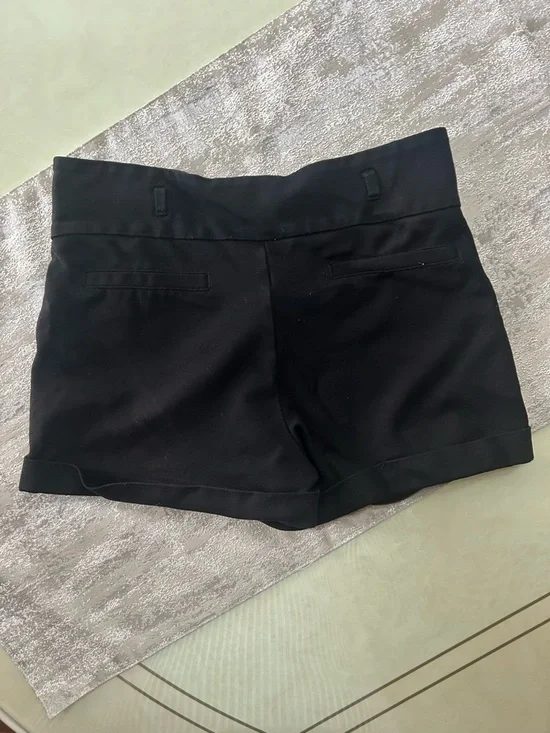 Black High-Waist Women's Dress Shorts - Picture 10 of 14